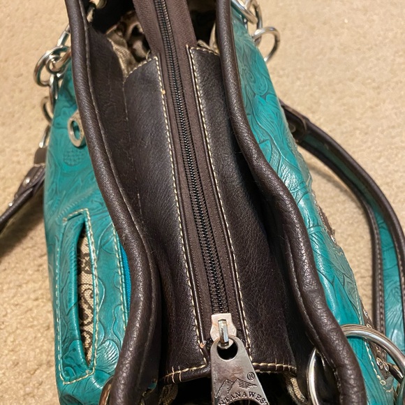 Authentic Leather Montana West Satchel - Picture 6 of 7